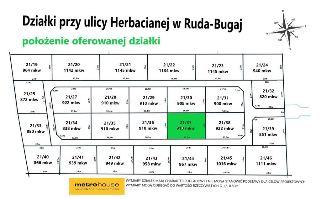 Działka inna na sprzedaż Ruda-Bugaj, Herbaciana  910m2 Foto 6