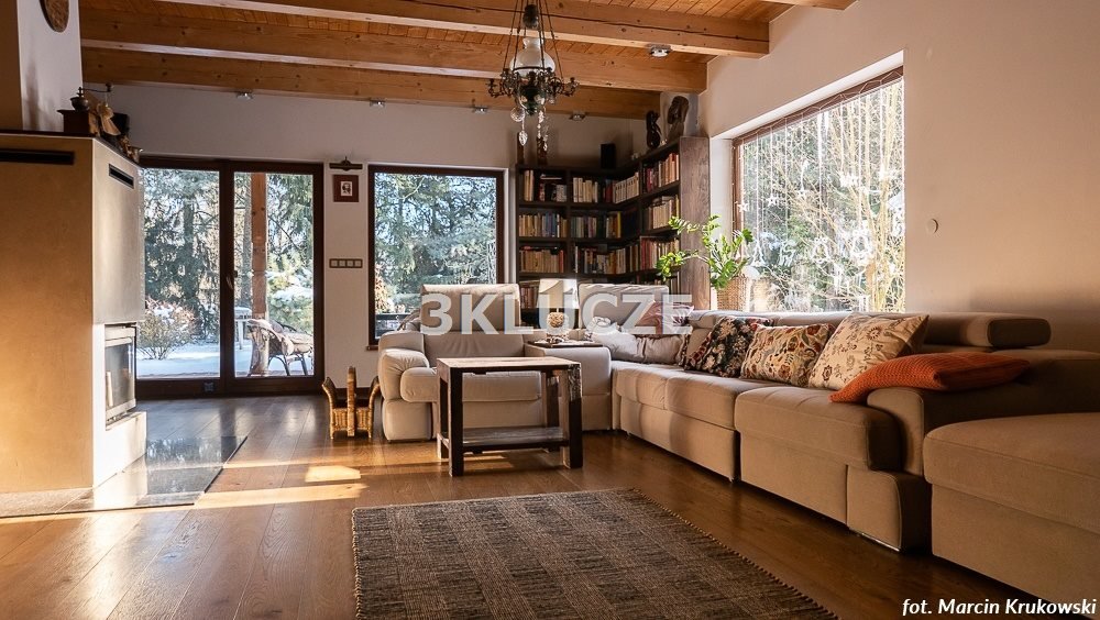 Urokliwy dom z bali, 268 m2, ogród, garaż, Janowiec Nasiłów  268m2 Foto 1