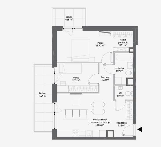 Mieszkanie trzypokojowe na sprzedaż Warszawa, Włochy, Raków, Fajansowa  59m2 Foto 1