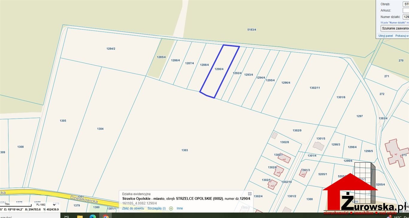 Działka rolna 1768 m² w Strzelcach Opolskich, 30 tys. zł Strzelce Opolskie  1 768m2 Foto 1