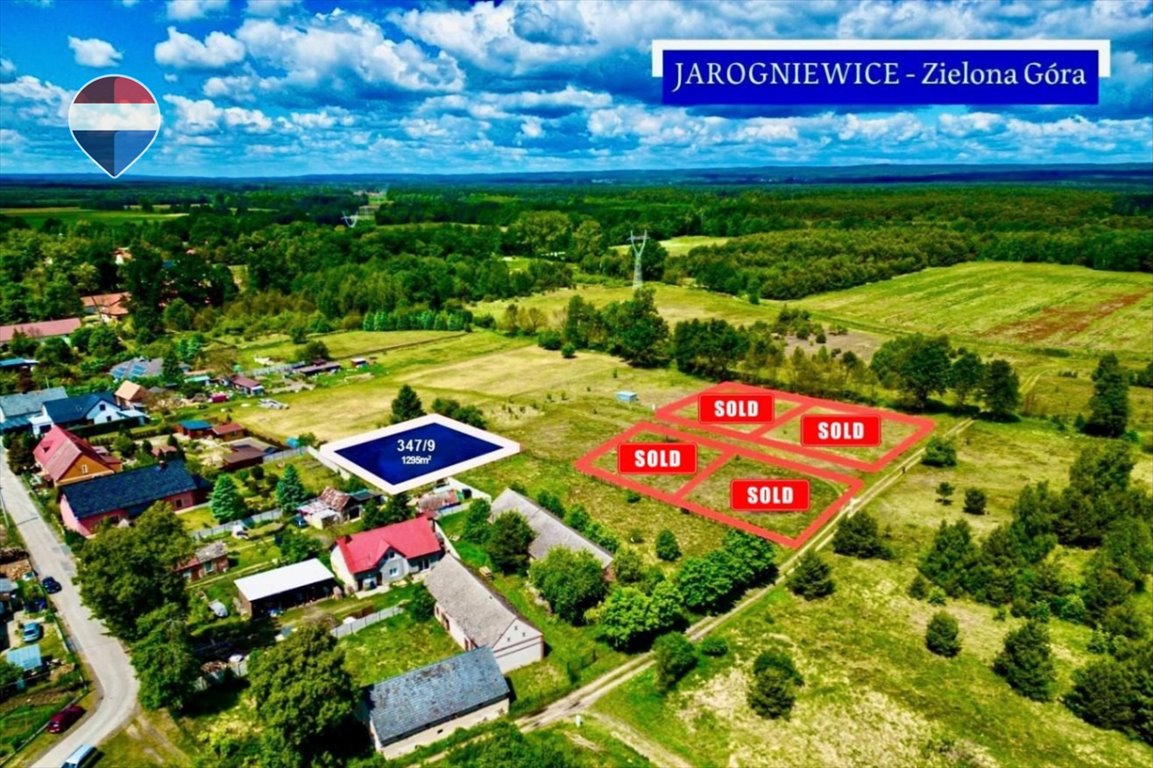 Działka budowlana 1295 m² z decyzją o zabudowie polecam Jarogniewice, Jarogniewice  1 295m2 Foto 1