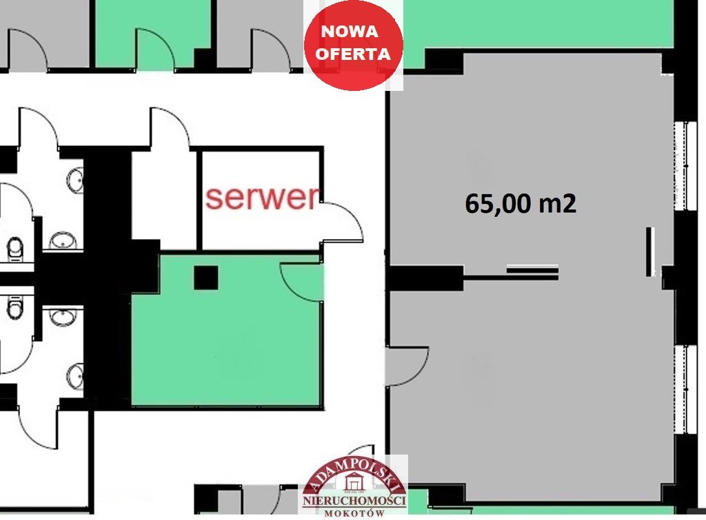 Nowoczesny lokal biurowy 65 m² z klimatyzacją na Mokotowie Warszawa, Mokotów  65m2 Foto 1