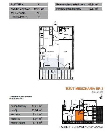 Mieszkanie dwupokojowe na sprzedaż Częstochowa, Parkitka  50m2 Foto 2
