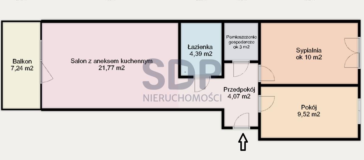 Mieszkanie trzypokojowe na wynajem Wrocław, Fabryczna, Popowice, Białowieska  53m2 Foto 2