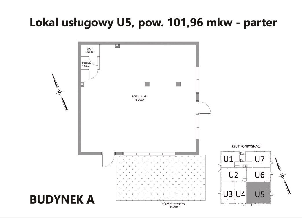 Lokal użytkowy na sprzedaż Wrocław, Brochów, Syryjska  102m2 Foto 1