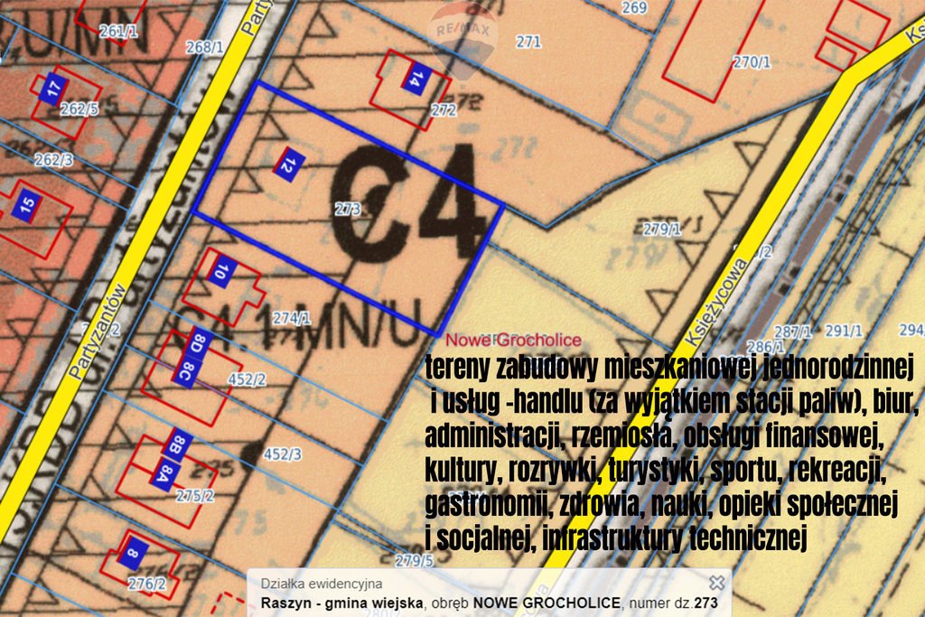 Działka budowlana na sprzedaż Nowe Grocholice, Partyzantów  1 223m2 Foto 9