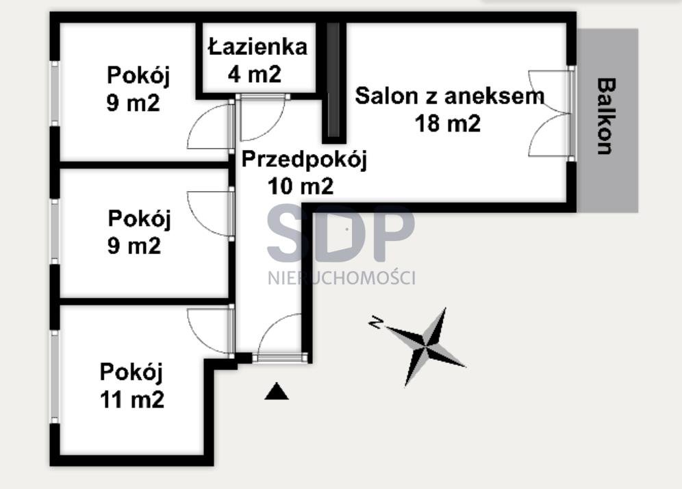 Mieszkanie czteropokojowe  na sprzedaż Wrocław, Krzyki, Racławicka  64m2 Foto 2