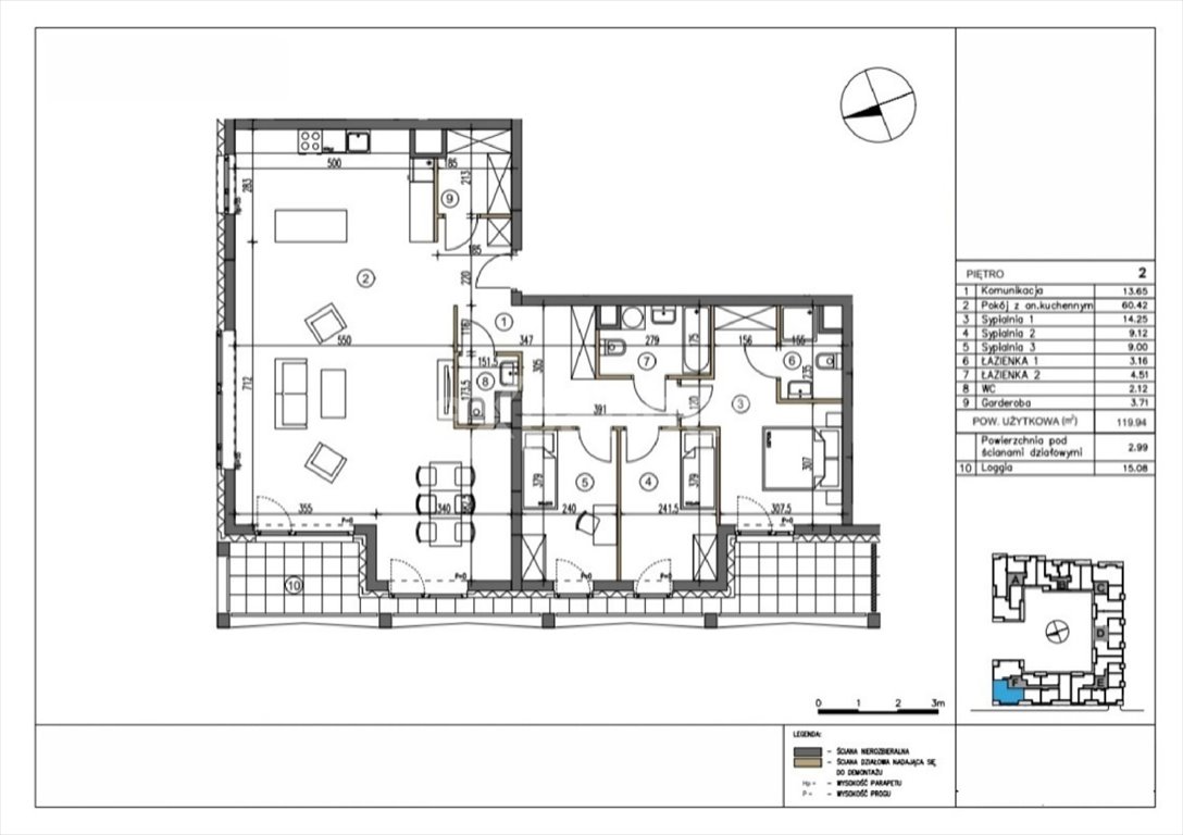 Mieszkanie czteropokojowe  na sprzedaż Warszawa, Mokotów  120m2 Foto 5