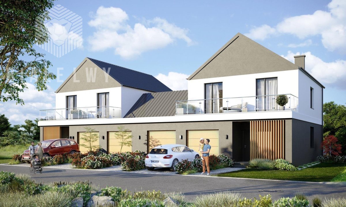 Nowoczesny dom dwulokalowy na dużej działce 1065 m² Łubna, Wiśniowa  160m2 Foto 1