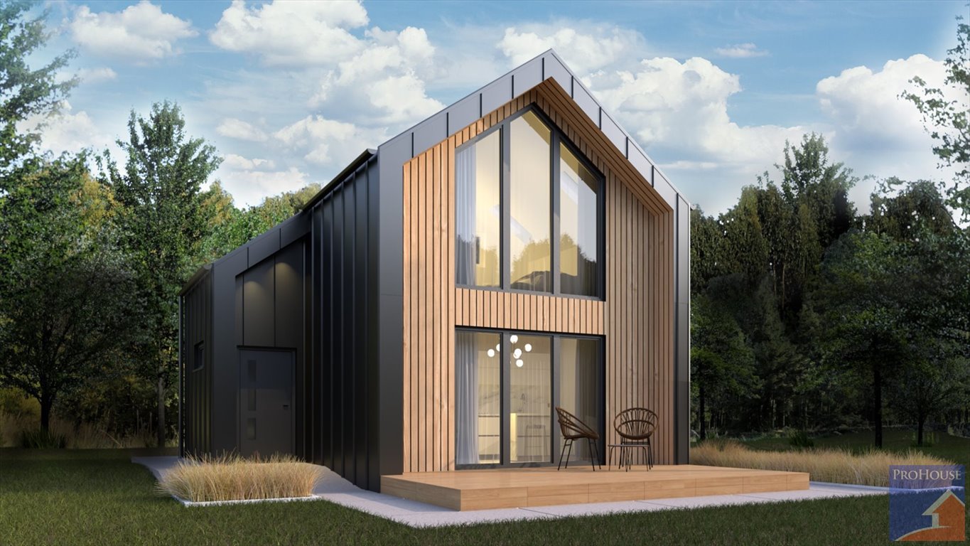 Nowoczesny dom energooszczędny w systemie STEICO, 69,5 m2 Jaworzna  74m2 Foto 1