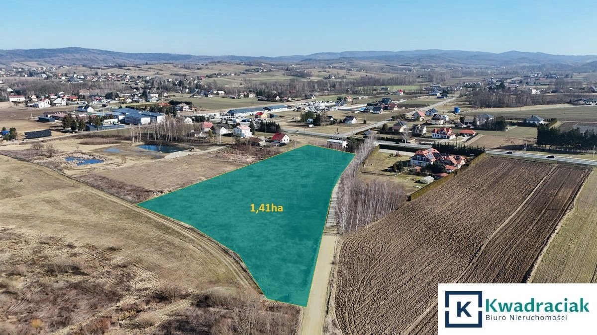 Polecam działkę inwestycyjną 1,41 ha przy DK73 z mediami Klecie  14 100m2 Foto 1
