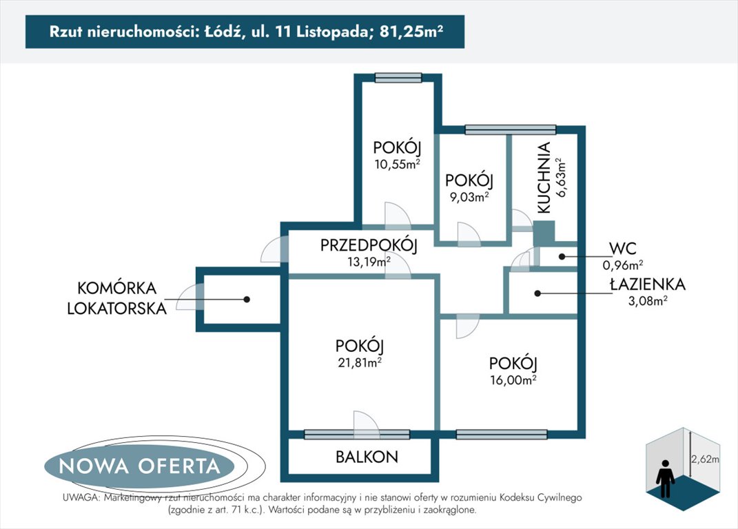 Mieszkanie czteropokojowe  na sprzedaż Łódź, Radogoszcz, 11 Listopada  81m2 Foto 5