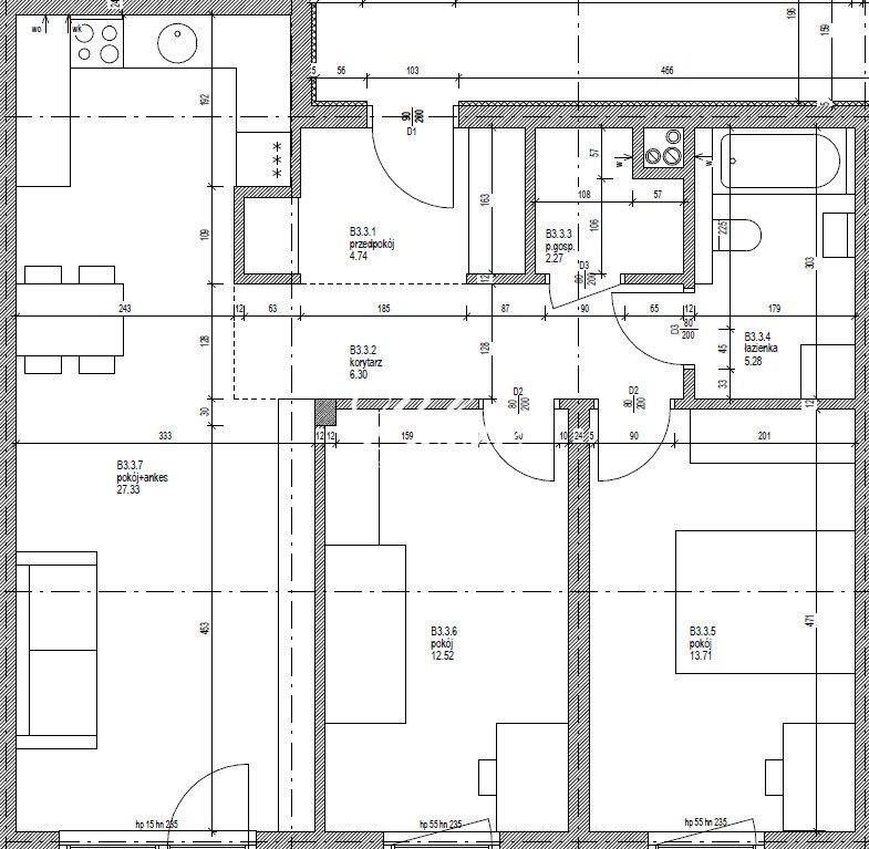 Mieszkanie trzypokojowe na sprzedaż Mierzyn  72m2 Foto 3