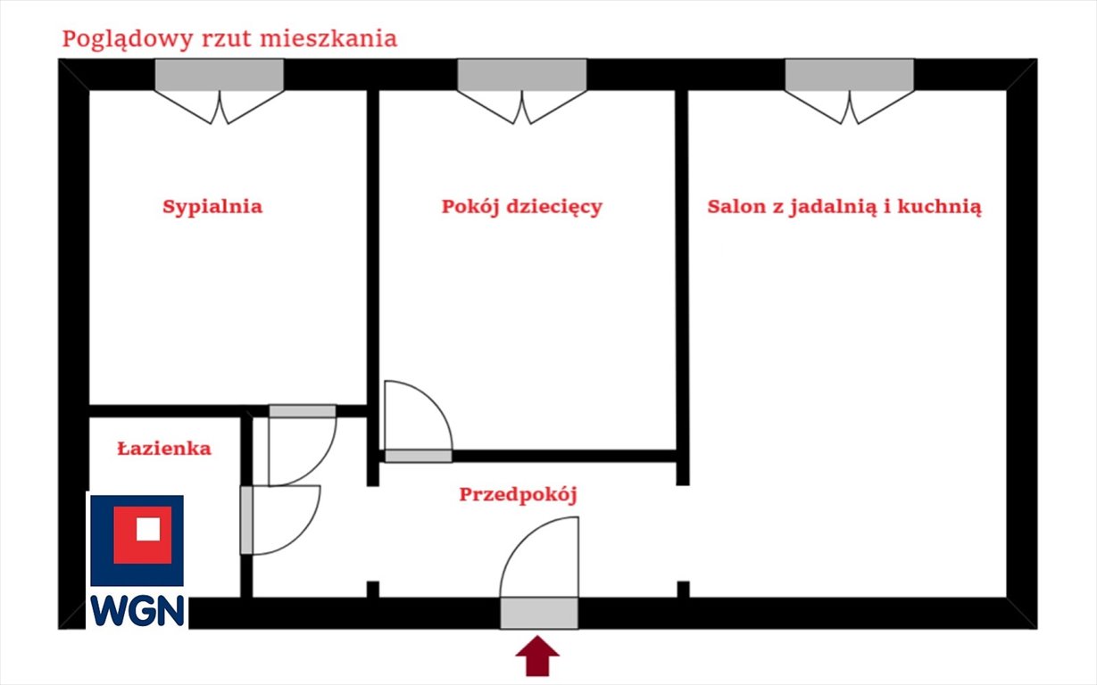 Mieszkanie trzypokojowe na sprzedaż Zawiercie, Mylna  60m2 Foto 7