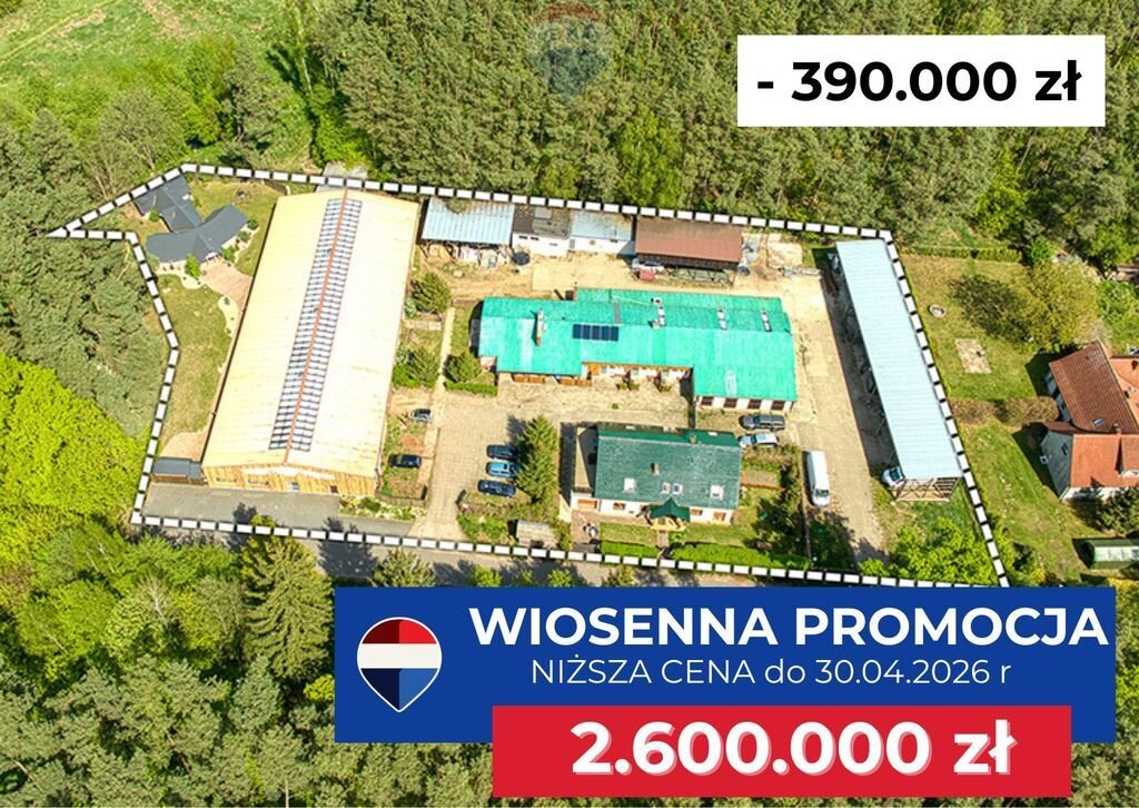 Lokal użytkowy z domem i halą jeździecką – 6156 m² Zielona Góra, Ochla-św. Huberta  244m2 Foto 1