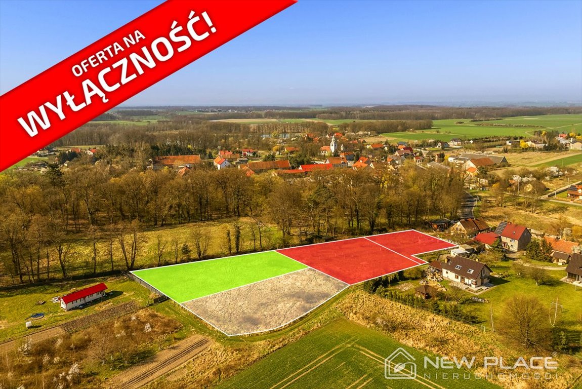 Działka budowlana 1366 m2 z MPZP Wilczków, atrakcyjna cena Wilczków  1 366m2 Foto 1