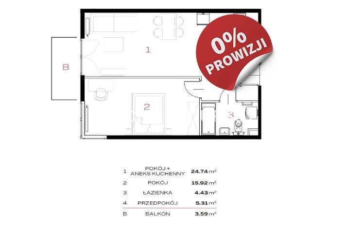 Mieszkanie dwupokojowe na sprzedaż Kraków, Prądnik Biały, Prądnik Biały, 29 listopada - okolice  50m2 Foto 3
