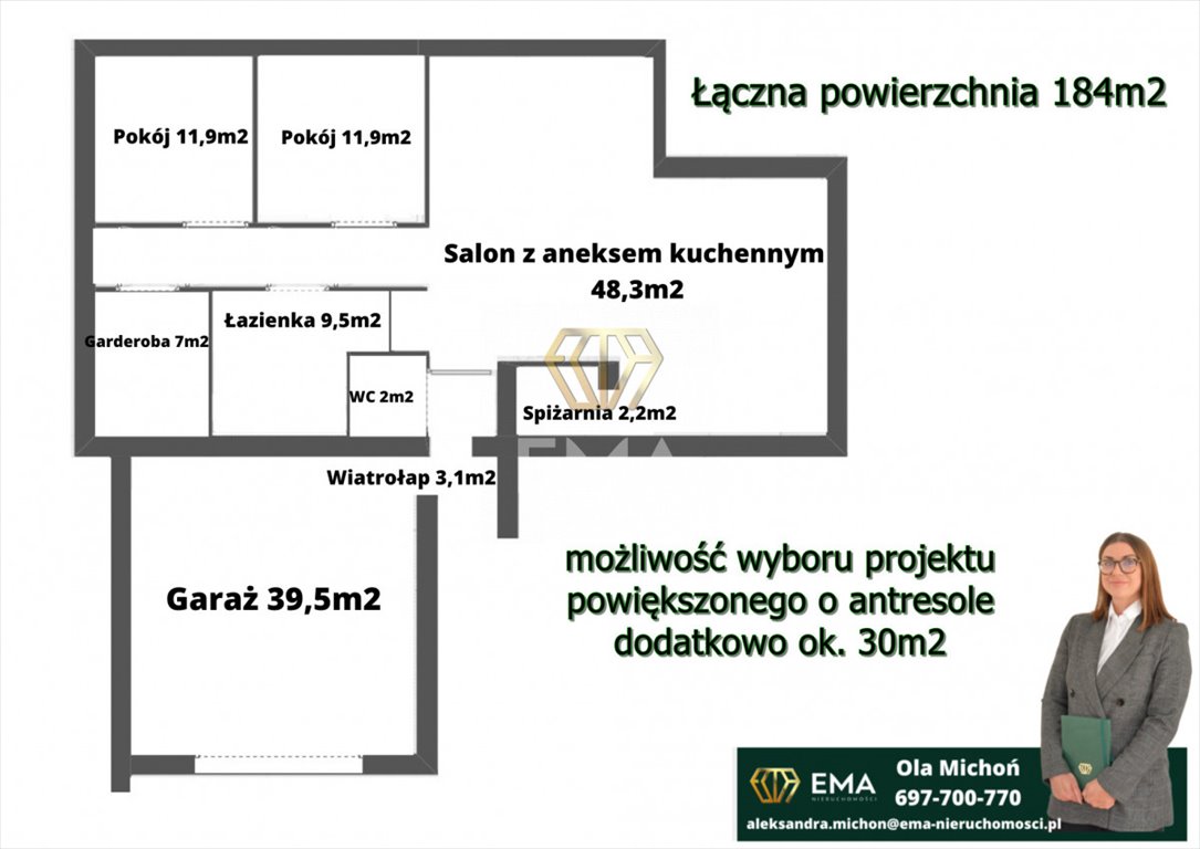 Dom na sprzedaż Koziegłowy, Rosochacz, Lipowa  184m2 Foto 9