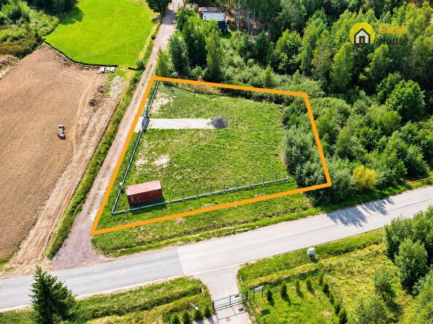 Na sprzedaż działka 1330 m² w Ciekotach z mediami: Ciekoty
