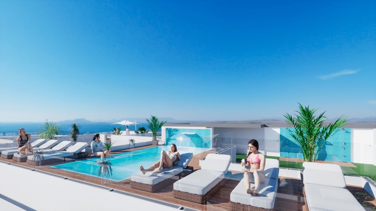 Zapraszam do luksusowego 3-pokojowego apartamentu z tarasem i basenem Hiszpania, Torrevieja, Avda. de las Habaneras  57m2 Foto 1