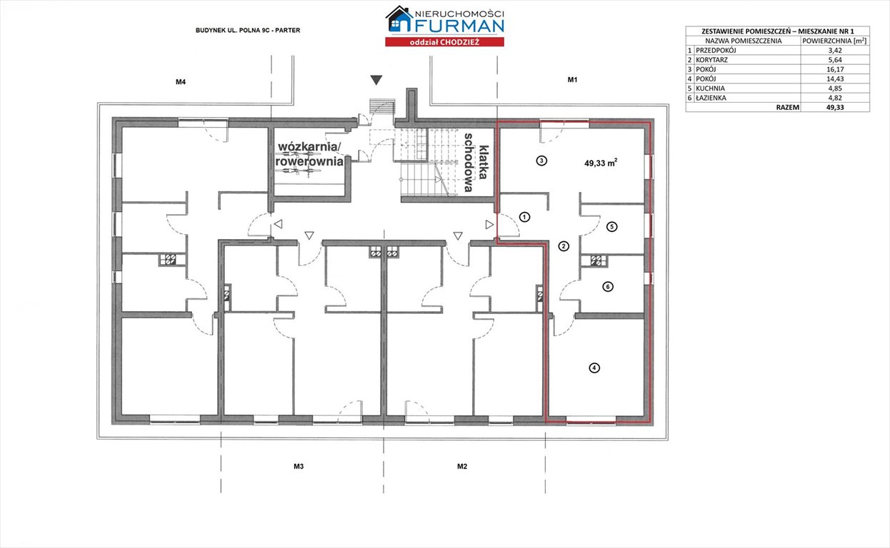 Mieszkanie dwupokojowe na sprzedaż Margonin  49m2 Foto 6