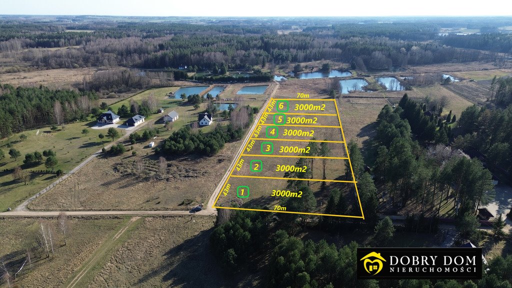 Działki budowlane 3000 m² z warunkami zabudowy i mediami Bobrowa  3 000m2 Foto 1