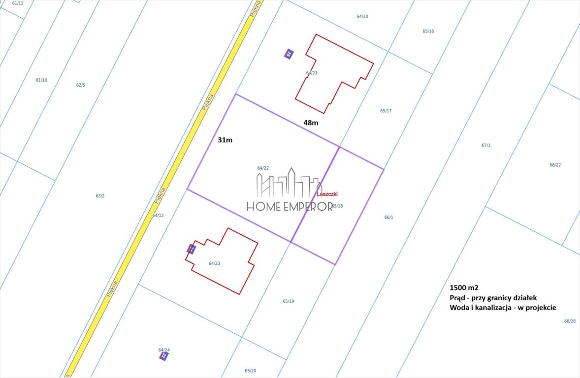 Działka 1500 m² w Laszczkach - media przy granicy polecam Laszczki, Piękna  1 500m2 Foto 1