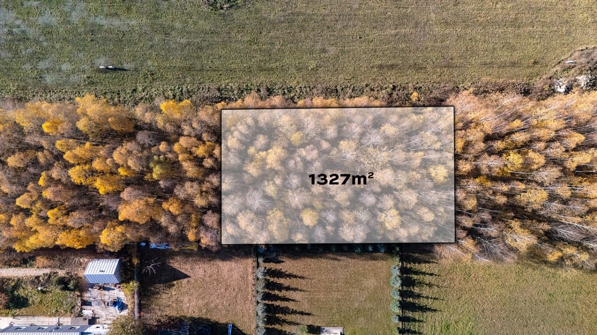 Działka budowlana 1327 m² z mediami, planem i dojazdem asfaltowym Kaleń, Długa  1 327m2 Foto 1