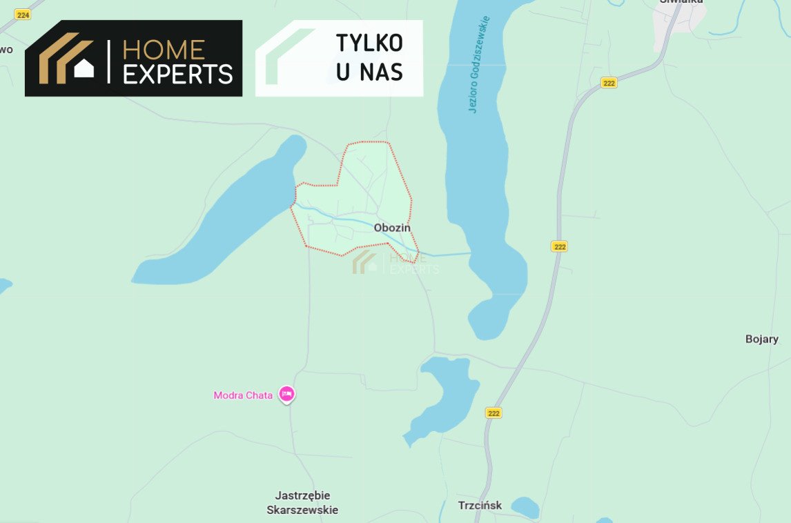 Na sprzedaż duża działka 3299 m² w Obozinie z lasami i jeziorami Obozin  3 299m2 Foto 1