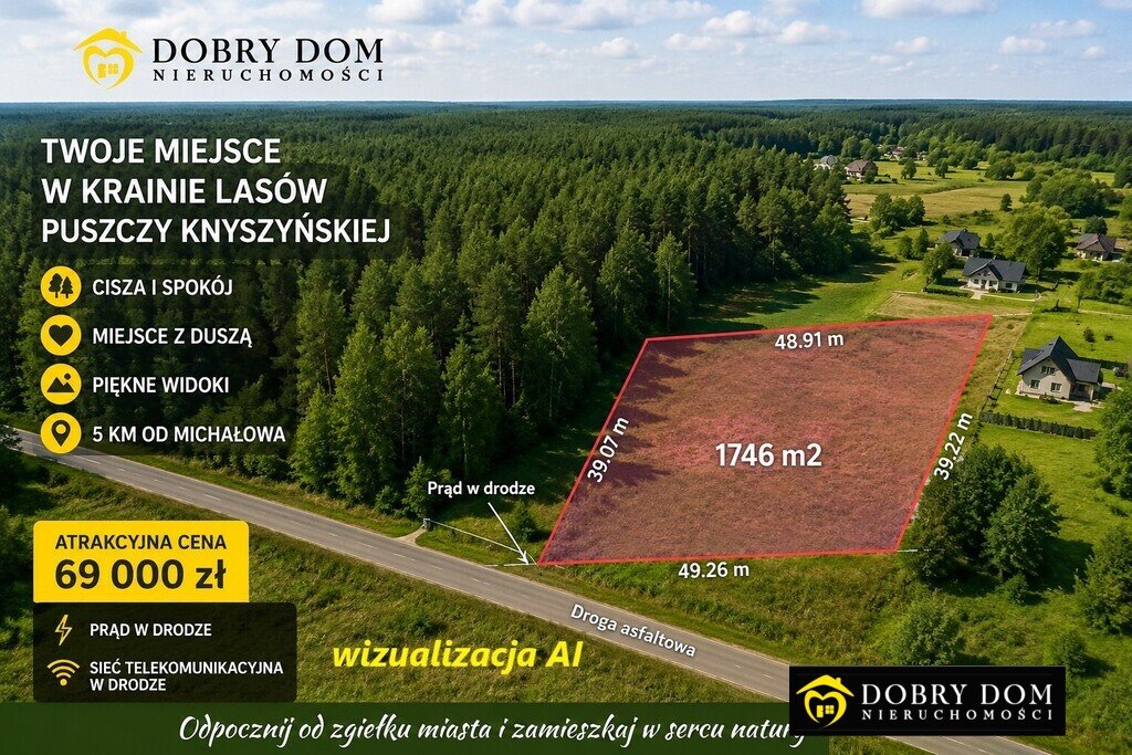 Działka 1746 m² w Puszczy Knyszyńskiej – cisza i natura Gorbacze  1 746m2 Foto 1
