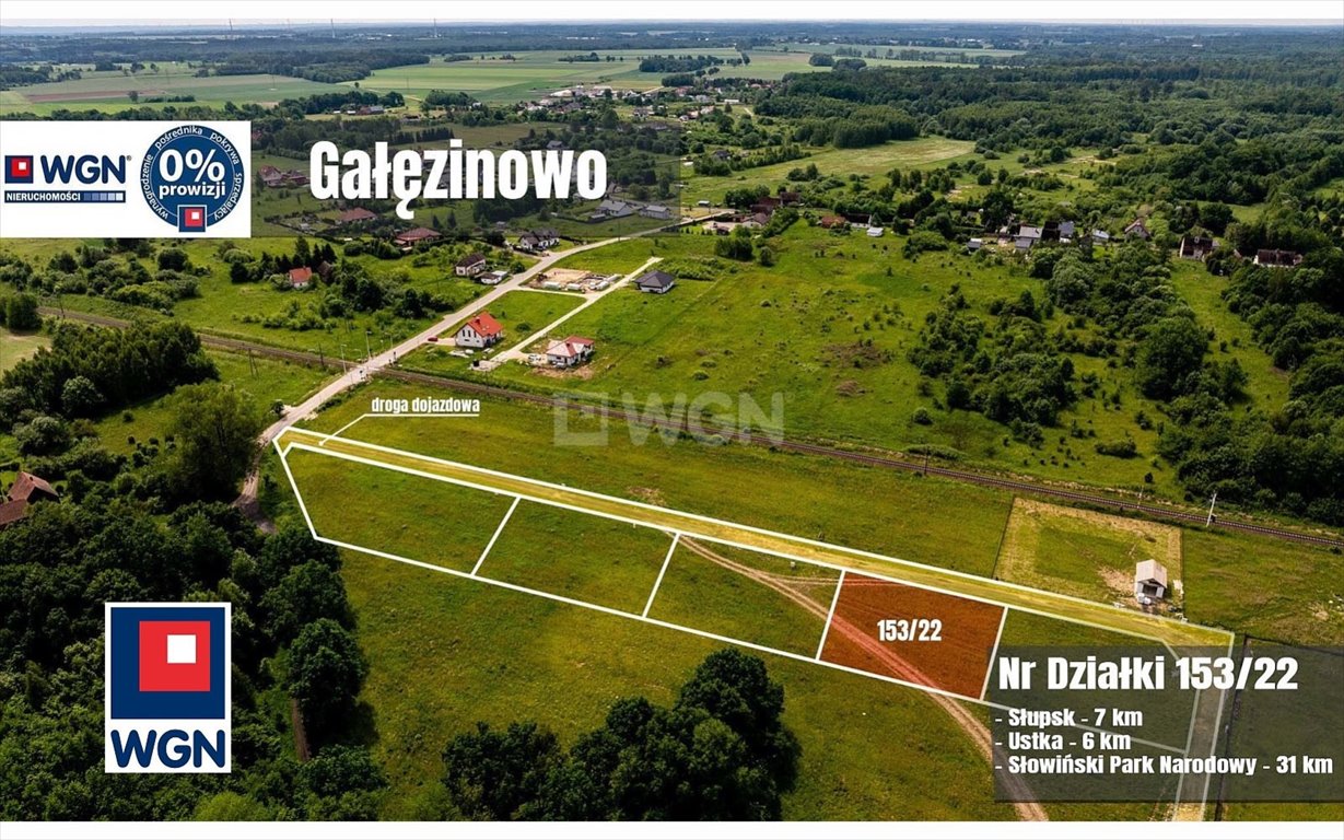 Działka budowlana na sprzedaż Gałęzinowo, Krótka  1 204m2 Foto 1