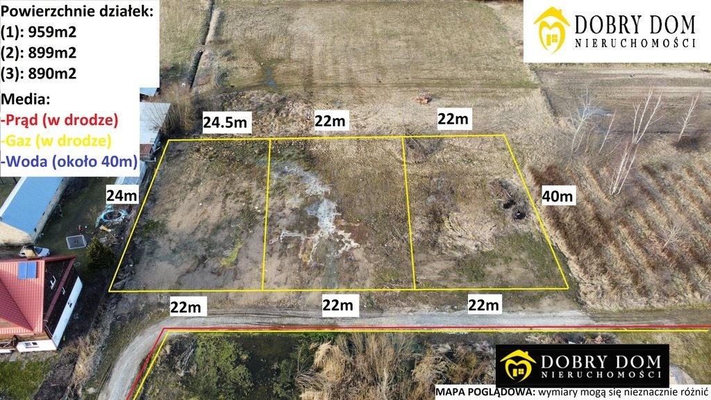 Urokliwa działka 899 m² w ciszy i z prądem Niewodnica Nargilewska  899m2 Foto 1