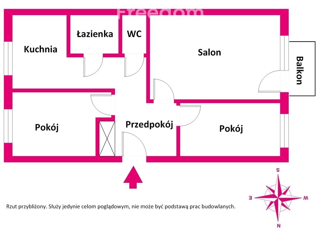 Mieszkanie trzypokojowe na sprzedaż Biała Podlaska, Mikołaja Kopernika  58m2 Foto 9