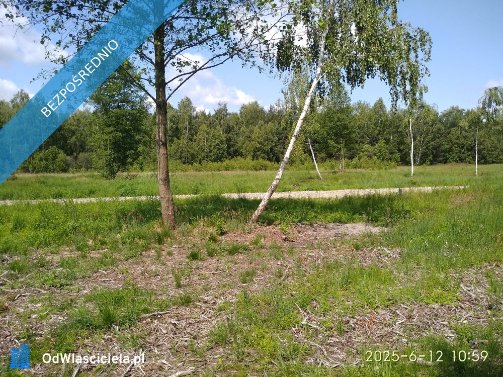 Działka budowlana 1214 m² pod dom w Mrozach bez prowizji Mrozy  1 214m2 Foto 1