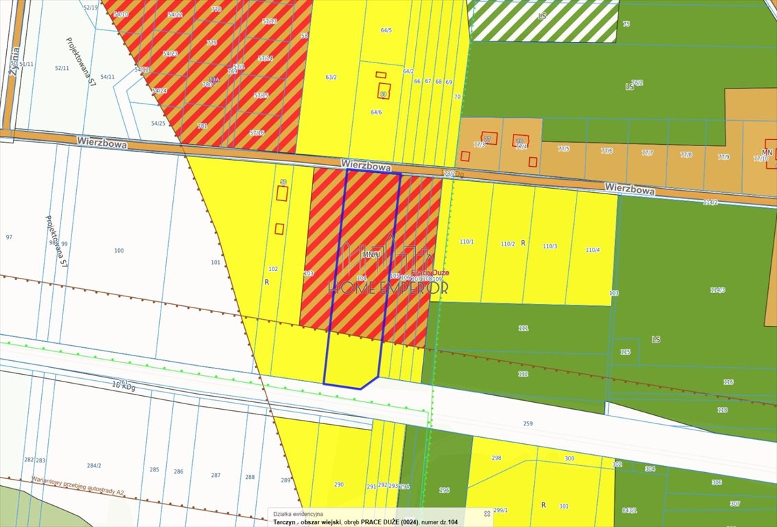 Na sprzedaż działka 8 466 m² z planem zagospodarowania Prace Duże, Wierzbowa  8 466m2 Foto 1