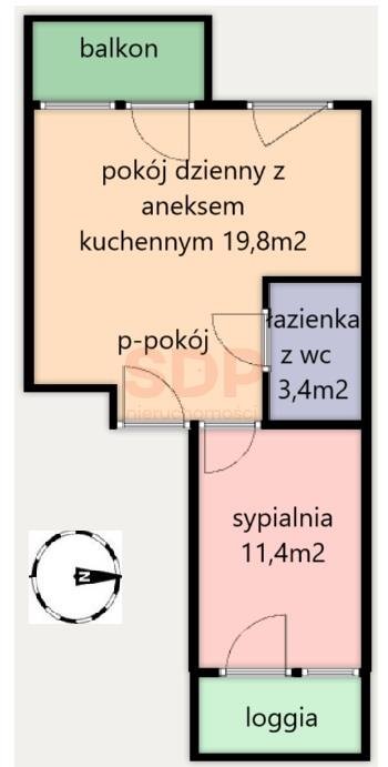 Mieszkanie dwupokojowe na sprzedaż Wrocław, Śródmieście, Kleczków, Kępa Mieszczańska  43m2 Foto 2