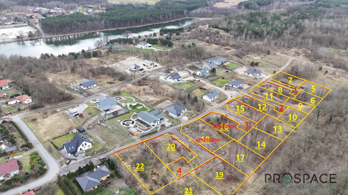 Działki budowlane w spokojnej okolicy Lubska, 816 m²+ Lubsko, Jarzębinowa  816m2 Foto 1
