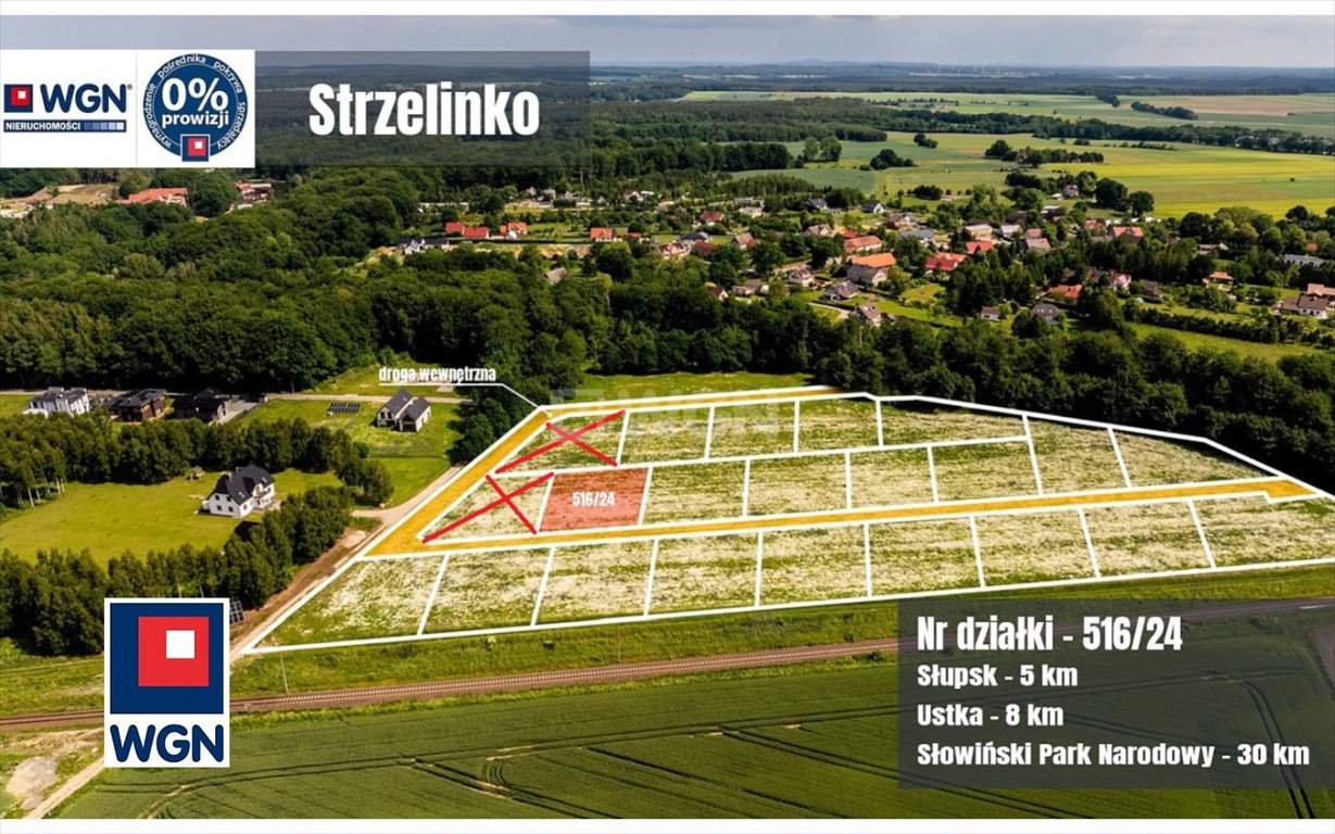 Działka budowlana na sprzedaż Strzelinko, Aleja Bukowa  1 200m2 Foto 2