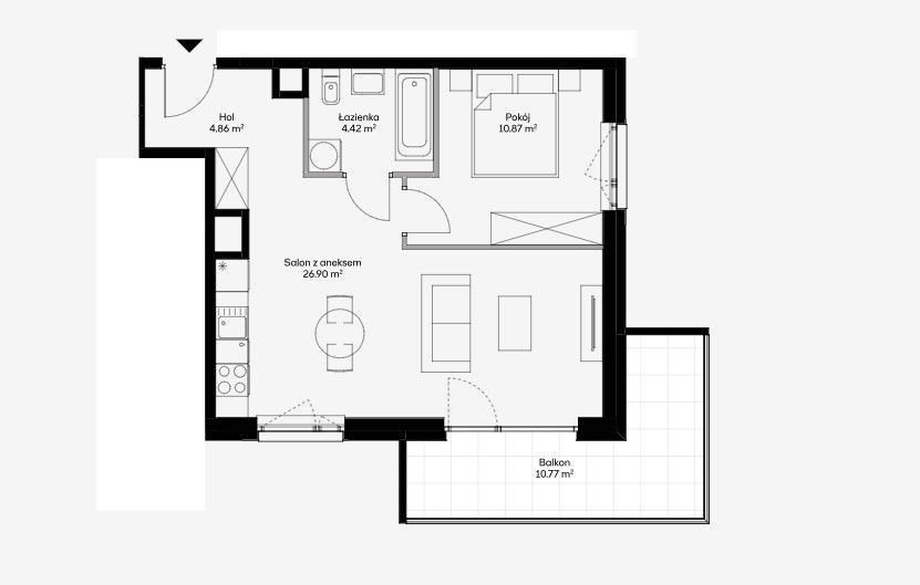 Mieszkanie dwupokojowe na sprzedaż Warszawa, Wola, Czyste, Kolejowa  47m2 Foto 1