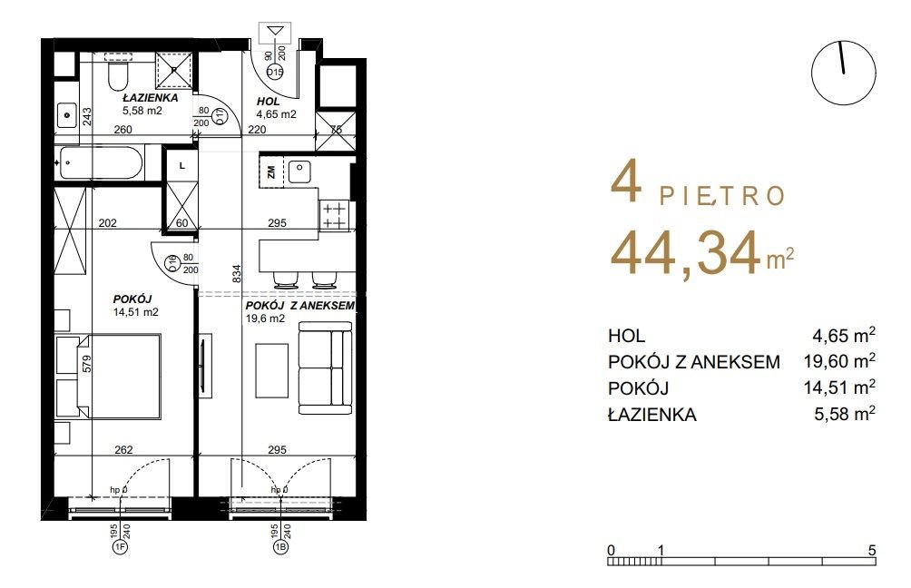 Mieszkanie dwupokojowe na sprzedaż Lublin, Śródmieście  44m2 Foto 2