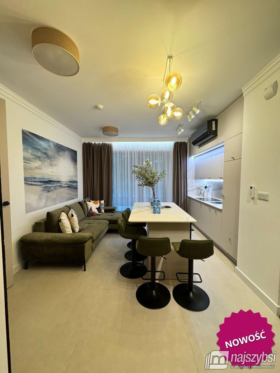 Wykończony apartament z dużym tarasem i spa w Świnoujściu Świnoujście, Nadmorska  46m2 Foto 1