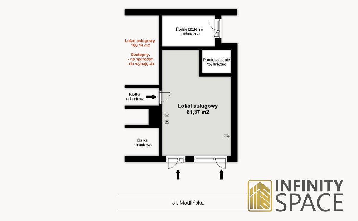 Lokal użytkowy na sprzedaż Warszawa, Białołęka, Modlińska  61m2 Foto 4