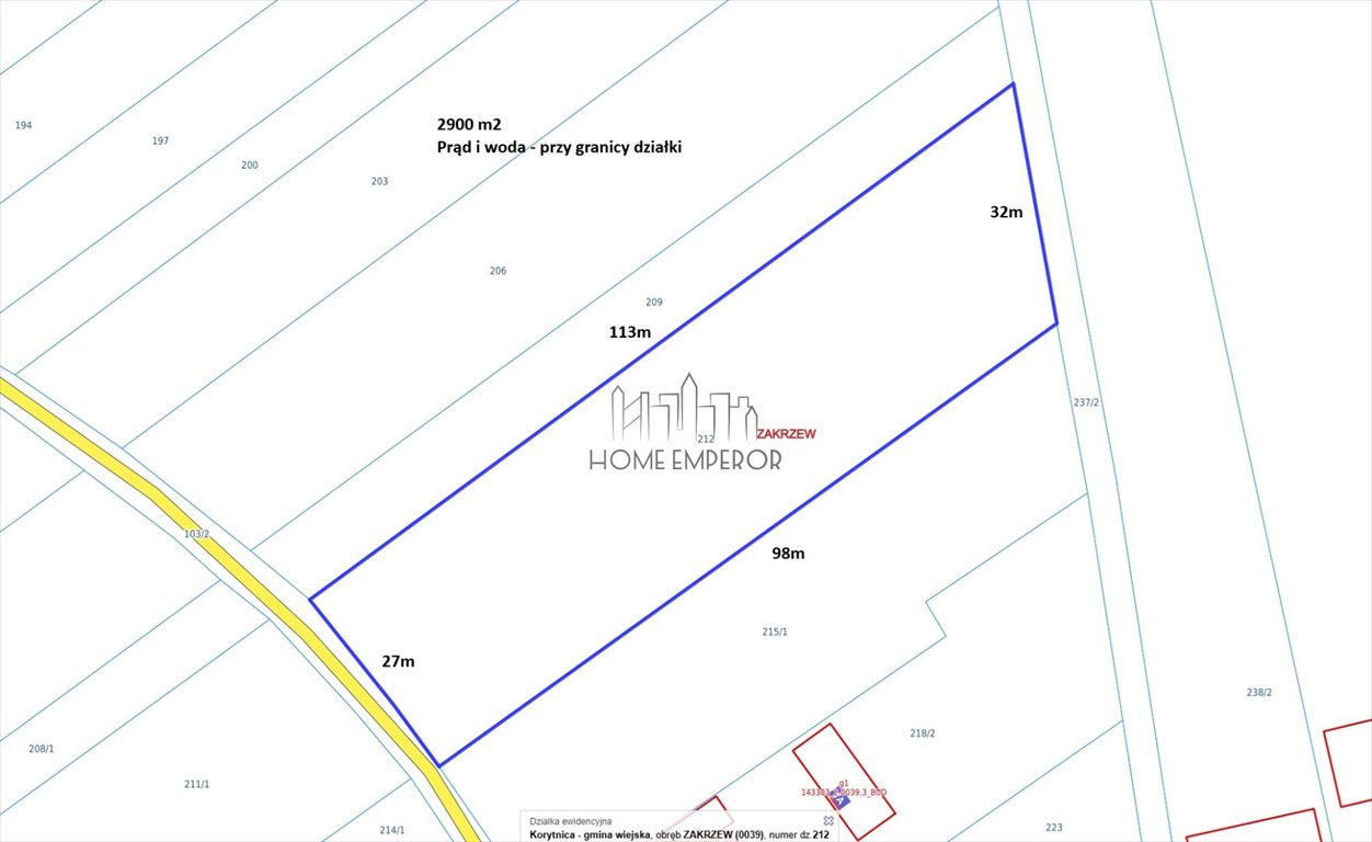 Polecam działkę 2900 m² z warunkami zabudowy w Zakrzewie Zakrzew  2 900m2 Foto 1