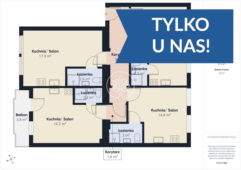 Gotowe mieszkanie inwestycyjne z 4 niezależnymi kawalerkami - polecam! Bydgoszcz, Śródmieście, Tadeusza Kościuszki  86m2 Foto 1