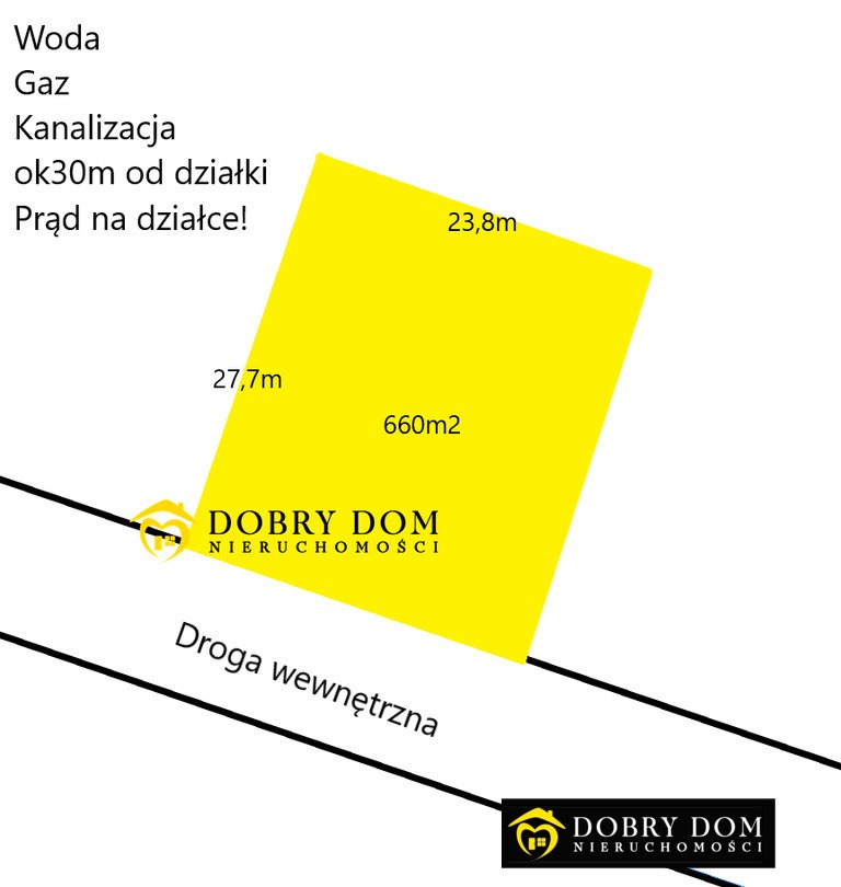 Działka 660 m² pod dom w spokojnej okolicy, media w zasięgu Niewodnica Korycka  660m2 Foto 1