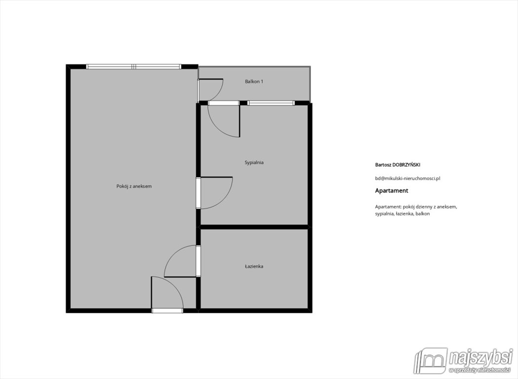 Mieszkanie dwupokojowe na sprzedaż Kołobrzeg, Centrum  41m2 Foto 17