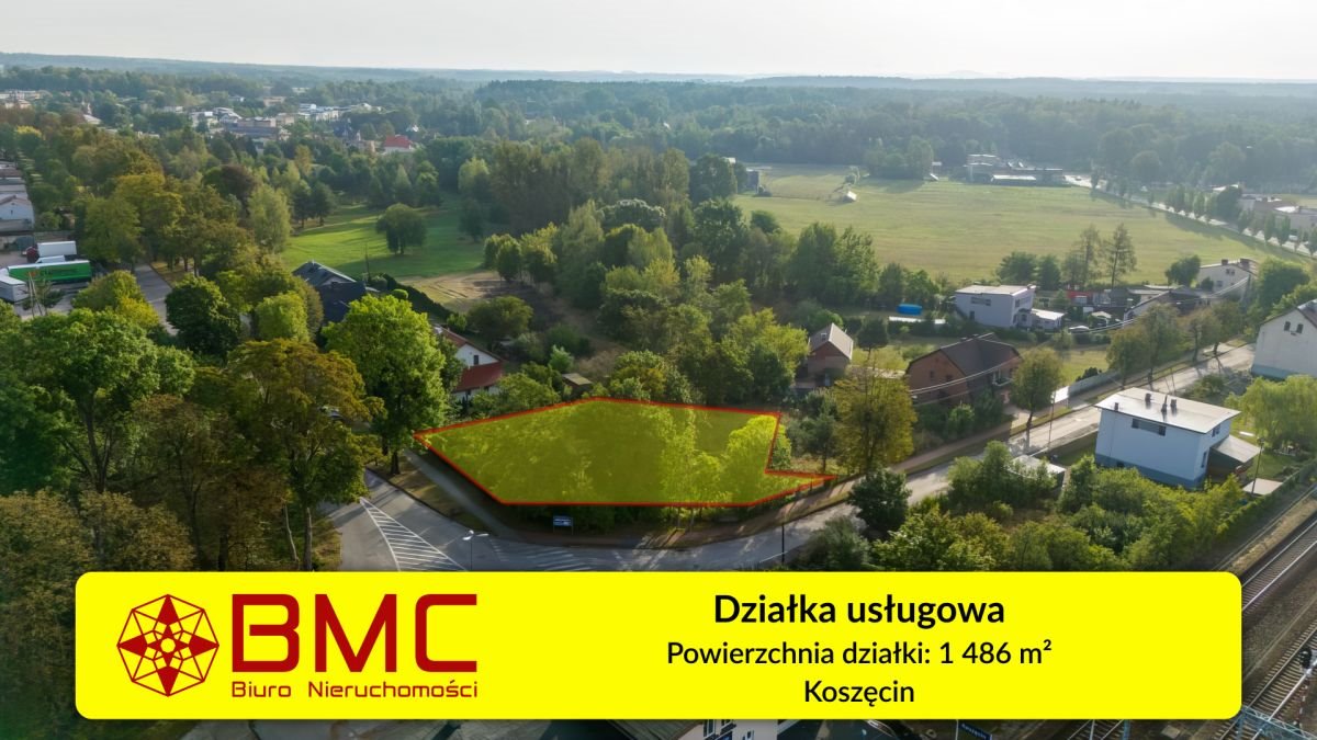 Działka usługowa 1486 m² przy ul. Dworcowej w Koszęcinie Koszęcin, Dworcowa  1 486m2 Foto 1