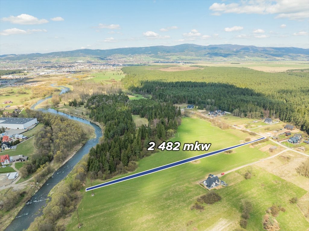 Działka rolna przy asfaltowej drodze w Szaflarach - polecam Szaflary, Polna  2 482m2 Foto 1