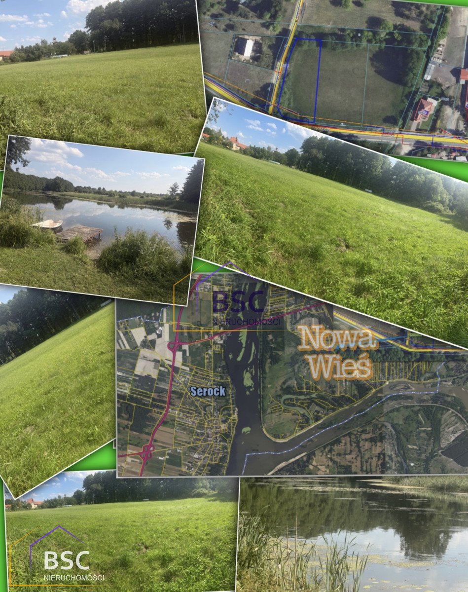 Działka inwestycyjna 2000 m² w Nowej Wsi (MPZP, pod bliźniaki) Nowa Wieś, Serocka  2 000m2 Foto 1