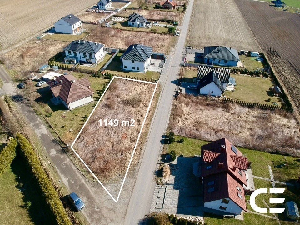 Działka budowlana 1149 m² z dostępem do mediów, nowa zabudowa Pęgów, Gajowa  1 149m2 Foto 1